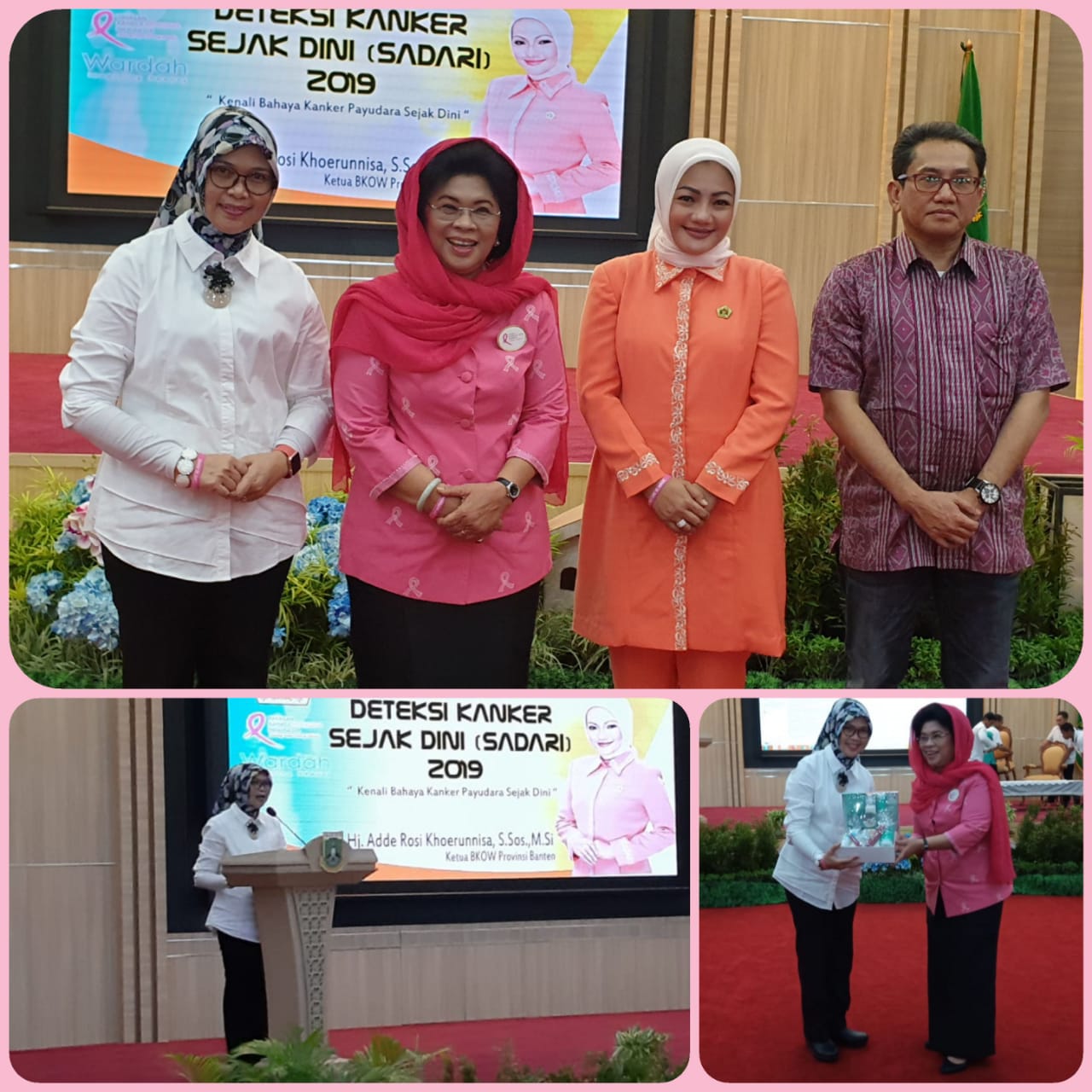 Bersama Ibu Linda Agum Gumelar, Ibu Adde Rosi Khaerunnisa, dr. Walta Gautama Sp.B(K)Onk Pada Acara BKOW