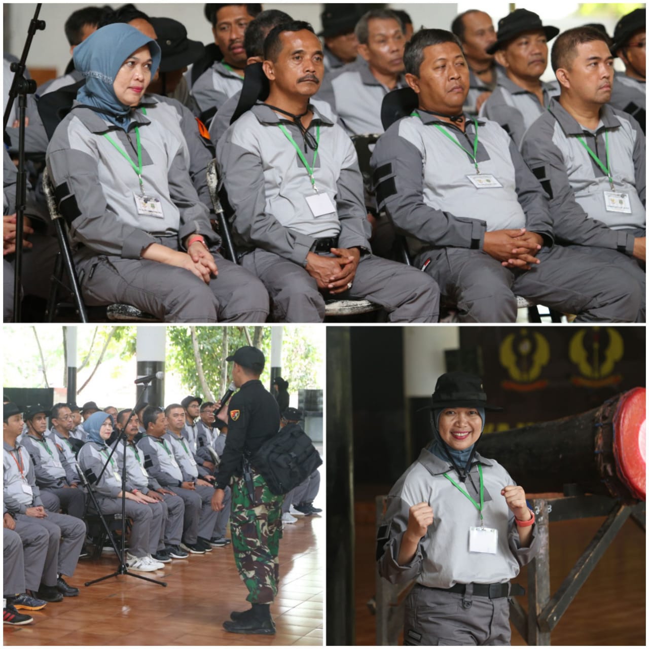 Selama latihan menerima materi kepemimpinan dari Kapolda Banten, Kanwil Hankam, Danrem 064 MY, Dan Grup 1 Kopassus