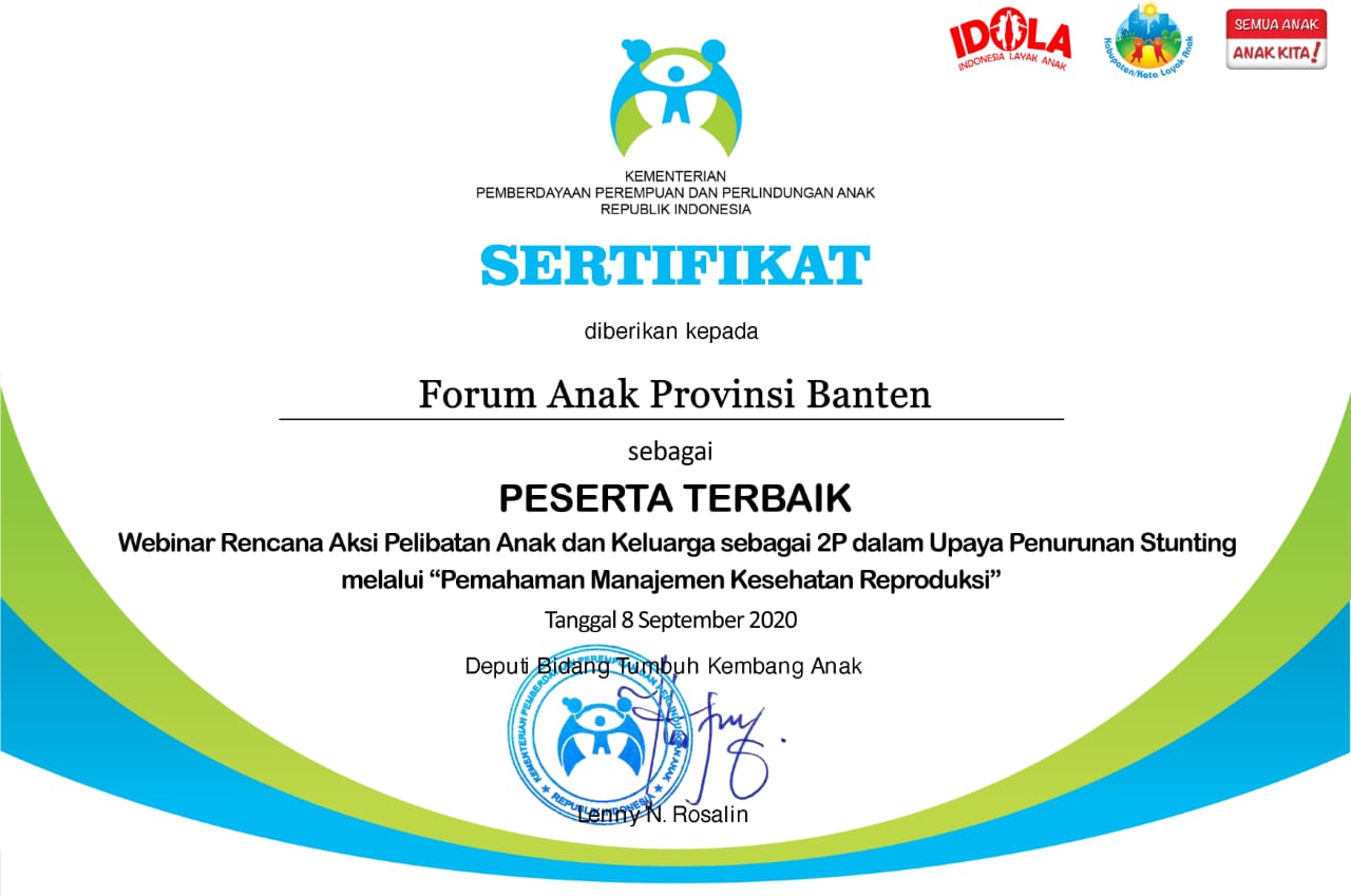 Forum Anak Banten sebagai peserta terbaik